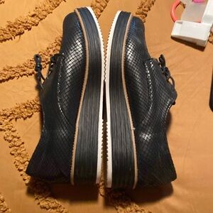 Black Snakeskin Platform Shoes